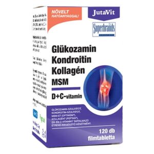 JutaVit Glükozamin + Kondroitin + Kollagén + MSM + D+C filmtabletta - 120db