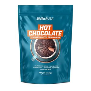 BioTech USA Hot chocolate, fehérje tartalmú forrócsoki italpor - 450g