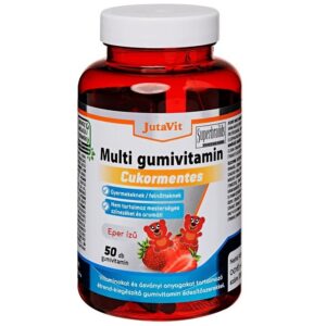 JutaVit Multivitamin cukormentes eper ízű gumivitamin - 50db