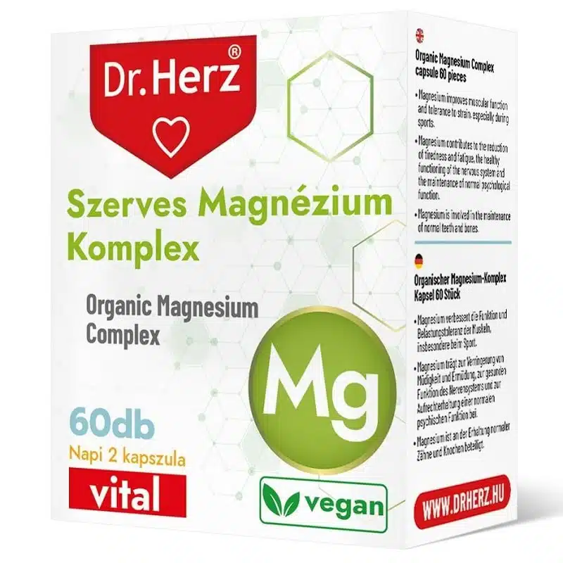 Dr. Herz Szerves Magnézium Komplex kapszula - 60db Dr. Herz Szerves Magnézium Komplex kapszula - 60db