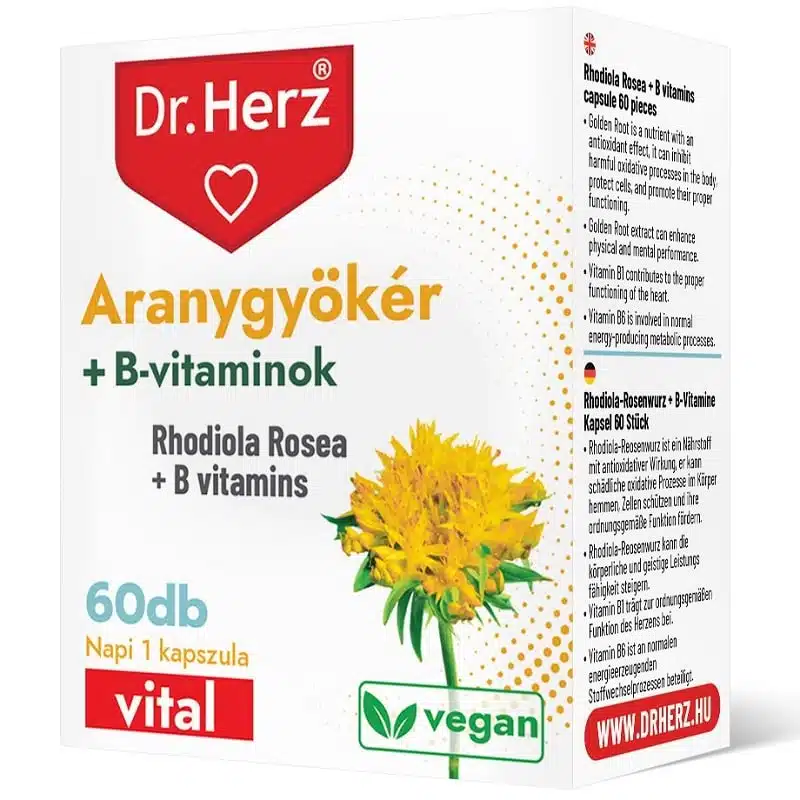 Dr. Herz Aranygyökér + B-vitaminok kapszula Dr. Herz Aranygyökér + B-vitaminok kapszula