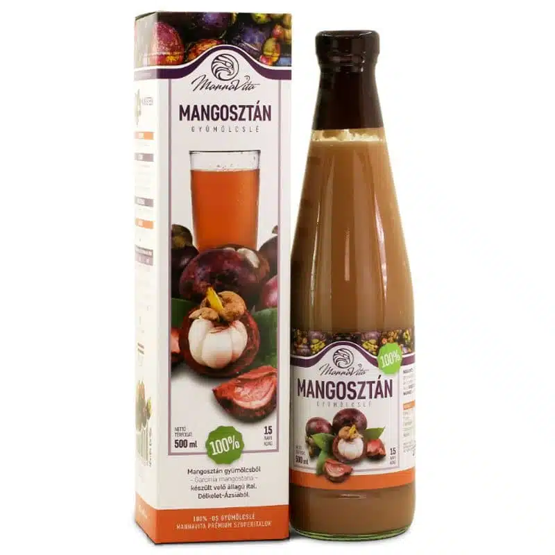 Mannavita Mangosztán gyümölcslé 100%-os Mannavita Mangosztán gyümölcslé 100%-os
