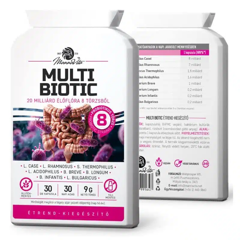 Mannavita Multi Biotic élőflórát tartalmazó kapszula Mannavita Multi Biotic élőflórát tartalmazó kapszula