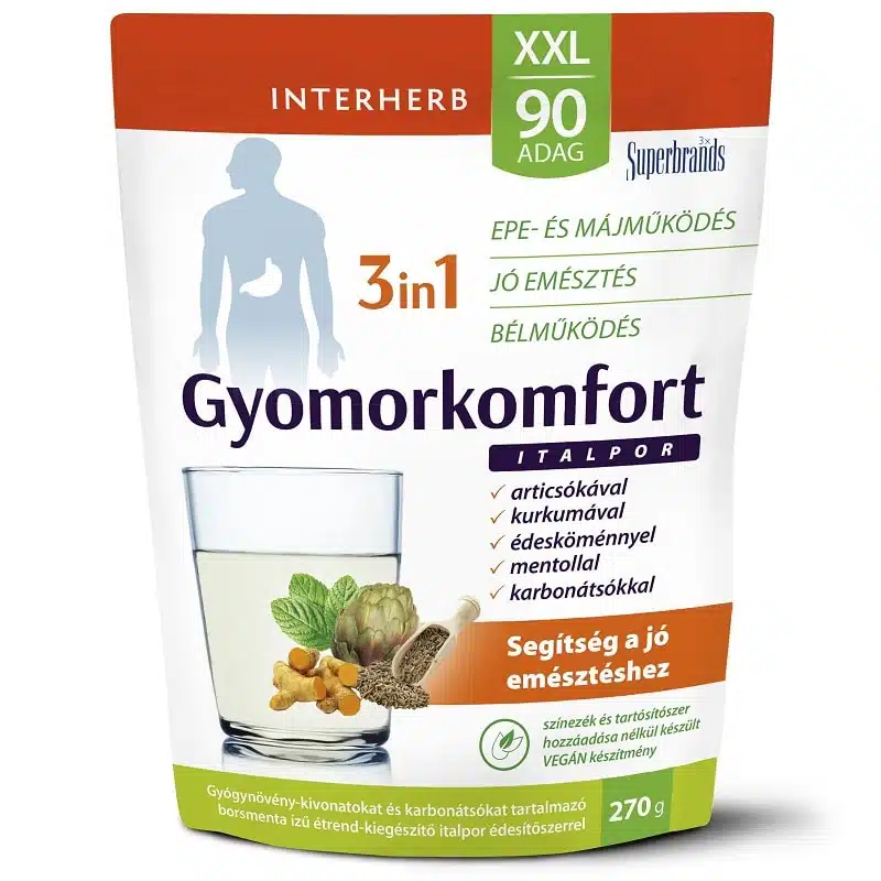 Interherb XXL Gyomorkomfort 3in1 borsmenta italpor - 270g Interherb XXL Gyomorkomfort 3in1 borsmenta italpor - 270g
