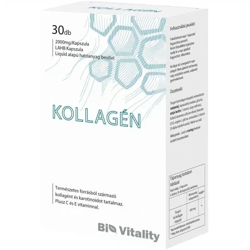 Bio Vitality Kollagén lágyzselatin kapszula - 30db Bio Vitality Kollagén lágyzselatin kapszula - 30db