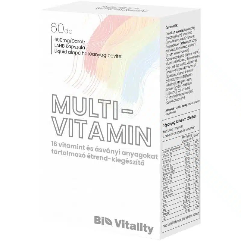 Bio Vitality Multi-vitamin lágyzselatin kapszula - 60db Bio Vitality Multi-vitamin lágyzselatin kapszula - 60db