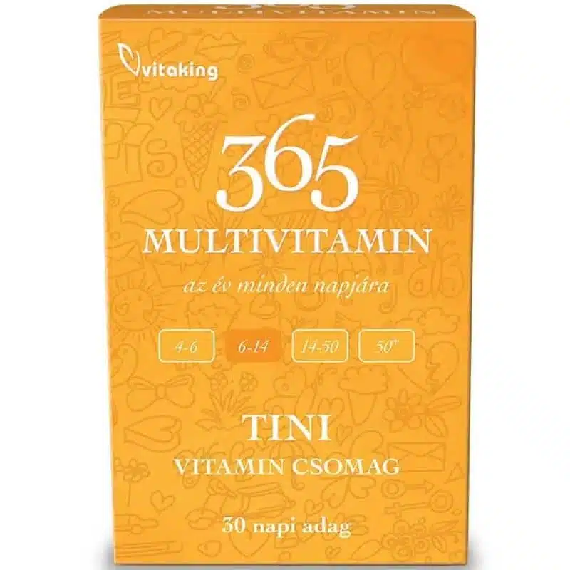 Vitaking 365 Multivitamin Tini vitamin csomag - 30db Vitaking 365 Multivitamin Tini vitamin csomag - 30db