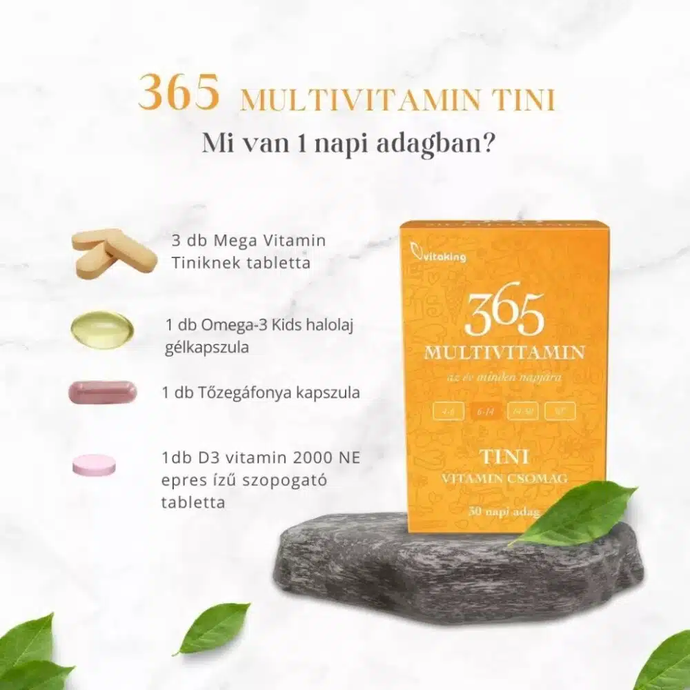 Vitaking 365 Multivitamin Tini vitamin csomag - 30db - Image 4 Vitaking 365 Multivitamin Tini vitamin csomag - 30db - Image 4