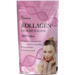 Vitaking Kollagén Eper ízű italpor - 330g