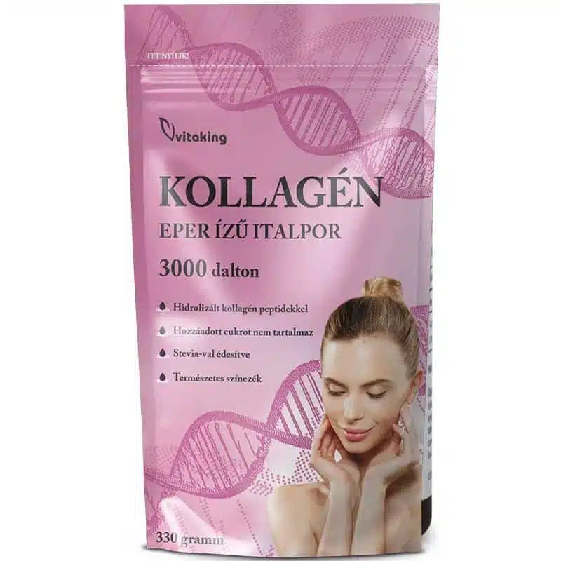 Vitaking Kollagén Eper ízű italpor - 330g Vitaking Kollagén Eper ízű italpor - 330g