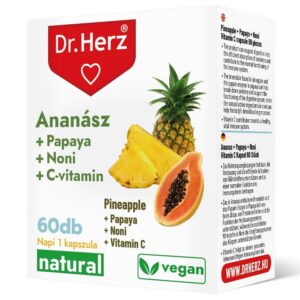 Dr. Herz Ananász+Papaya+Noni+C-vitamin kapszula - 60db