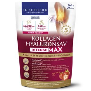 Interherb Kollagén & Hialuronsav Intense porcépítő eper-koktél ízű italpor - 340g