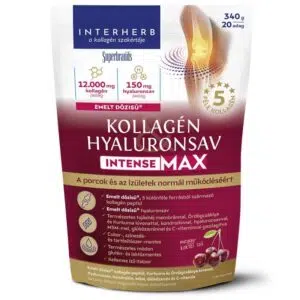 Interherb Kollagén & Hialuronsav Intense porcépítő meggy-koktél ízű italpor - 340g