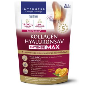 Interherb Kollagén & Hialuronsav Intense porcépítő narancs-koktél ízű italpor - 340g