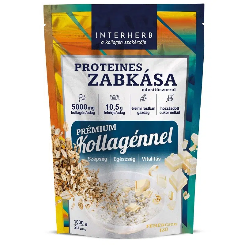 Interherb Zabkása Proteines Fehércsoki ízű - 1000g Interherb Zabkása Proteines Fehércsoki ízű - 1000g