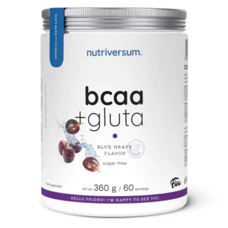 Nutriversum FLOW BCAA+GLUTA kékszőlő Sugar Free - 360g Nutriversum FLOW BCAA+GLUTA kékszőlő Sugar Free - 360g