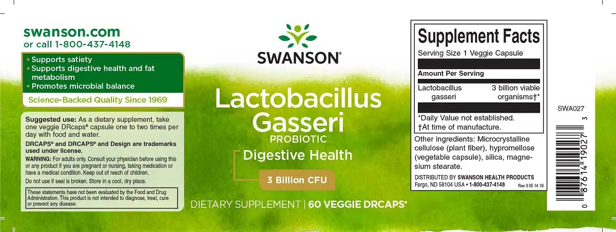 Swanson Lactobacillus Gasseri Probiotic kapszula - 60db - Image 2 Swanson Lactobacillus Gasseri Probiotic kapszula - 60db - Image 2