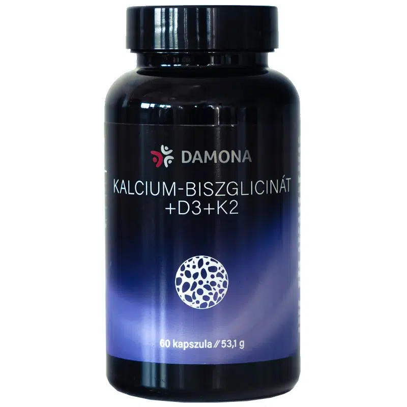 Damona Kalcium Biszglicinát+D3+K2 kapszula - 60db Damona Kalcium Biszglicinát+D3+K2 kapszula - 60db