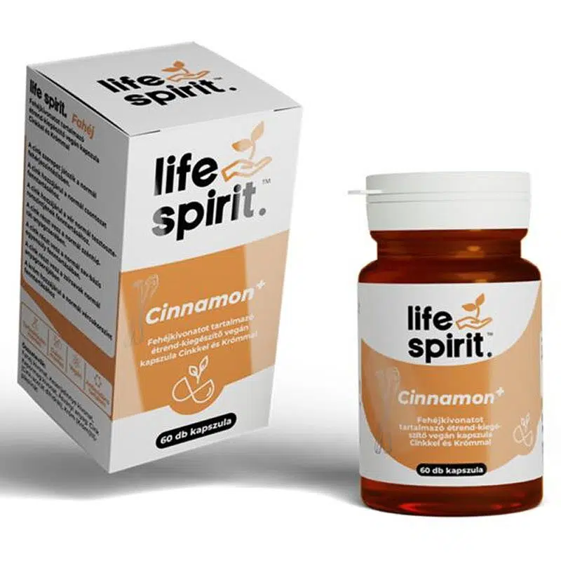Life Spirit Cinnamon+fahéjkivonat cinkkel és krómmal kapszula - 60db Life Spirit Cinnamon+fahéjkivonat cinkkel és krómmal kapszula - 60db