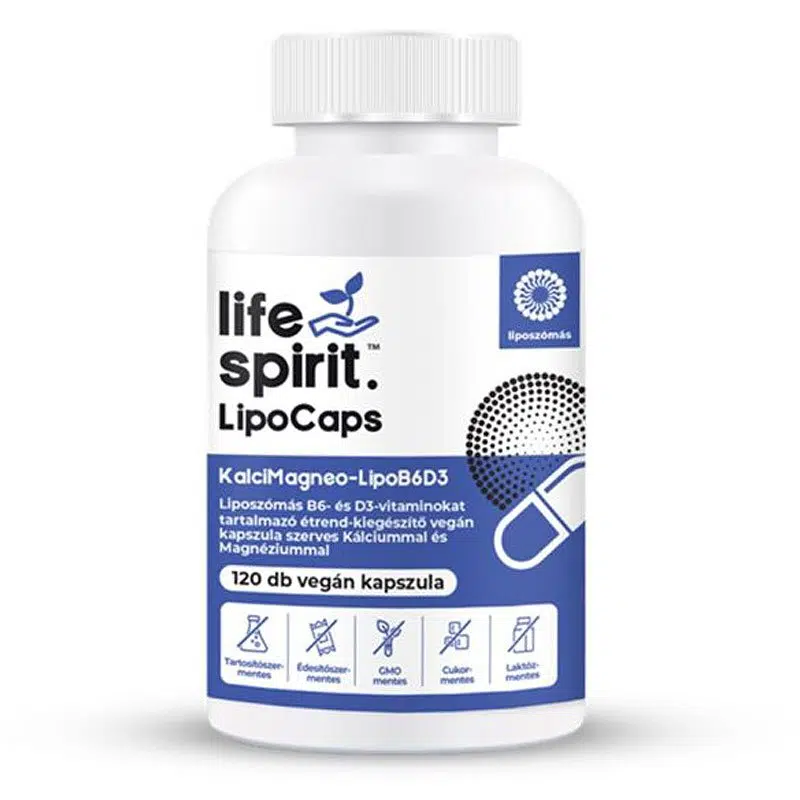 Life Spirit LipoCaps KalciMagneoLipo B6+D3 kapszula - 120db Life Spirit LipoCaps KalciMagneoLipo B6+D3 kapszula - 120db