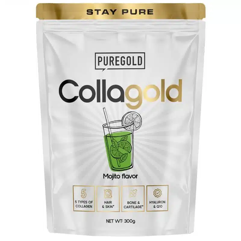 Pure Gold CollaGold Komplex Marha és Hal kollagén italpor Mojito - 300g Pure Gold CollaGold Komplex Marha és Hal kollagén italpor Mojito - 300g