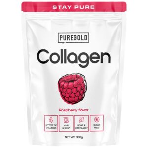 Pure Gold Collagen Marha kollagén italpor málna - 300g