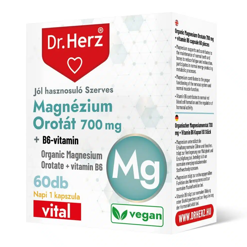 Dr. Herz Magnézium Orotát+B6-vitamin kapszula - 60db Dr. Herz Magnézium Orotát+B6-vitamin kapszula - 60db