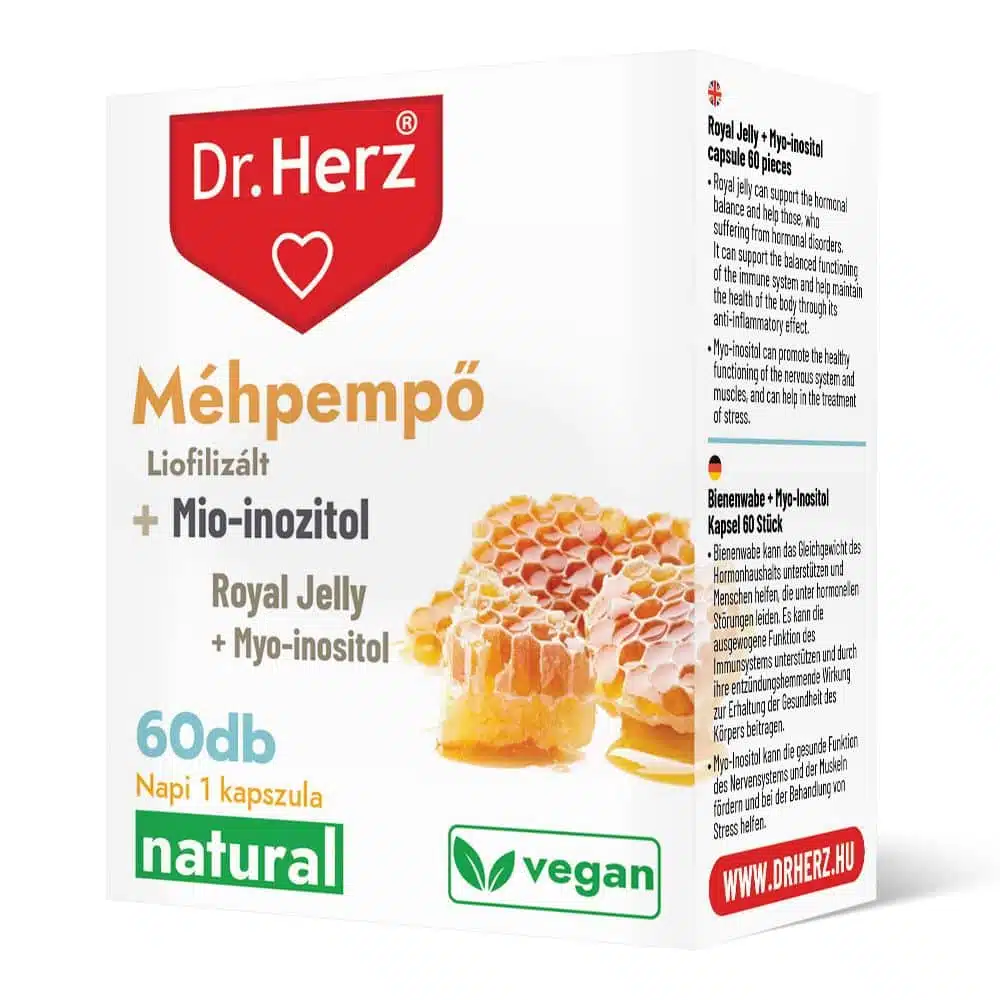 Dr. Herz Méhpempő+Mio-inozitol kapszula - 60db Dr. Herz Méhpempő+Mio-inozitol kapszula - 60db