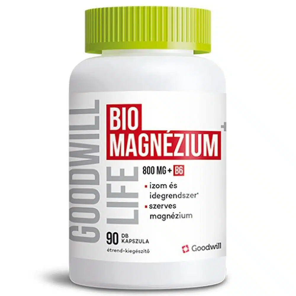 Goodwill Biomagnézium 800mg + B6-vitamin kapszula - 90db Goodwill Biomagnézium 800mg + B6-vitamin kapszula - 90db