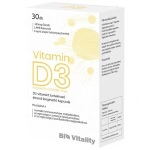 Bio Vitality D3-vitamin 2000NE lágyzselatin kapszula - 30db