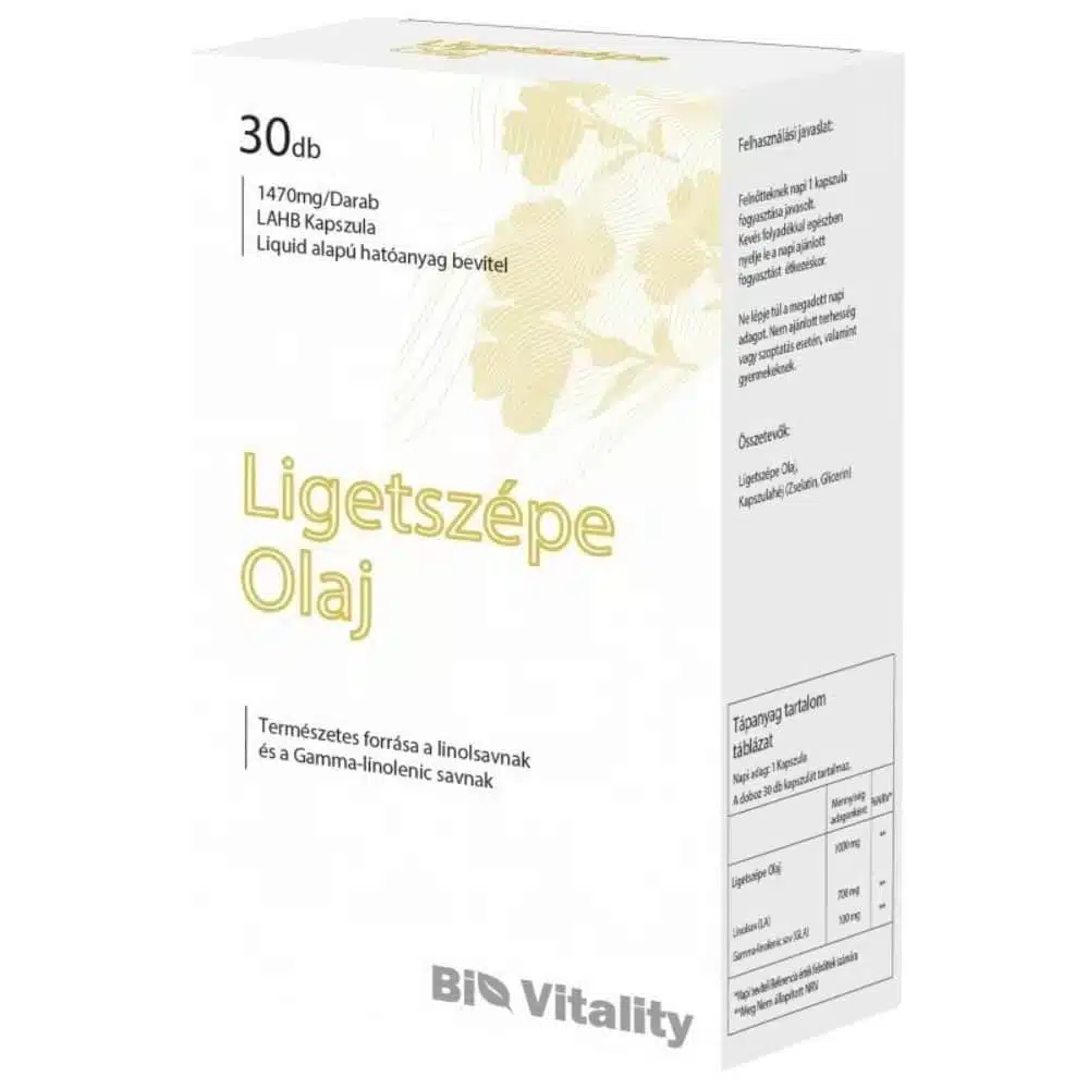 Bio Vitality Ligetszépe olaj lágyzselatin kapszula - 30db Bio Vitality Ligetszépe olaj lágyzselatin kapszula - 30db