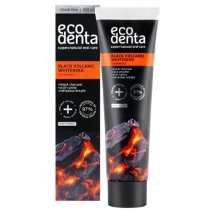 Ecodenta Fehérítő fogkrém szénnel és vulkáni ásványokkal - 100ml