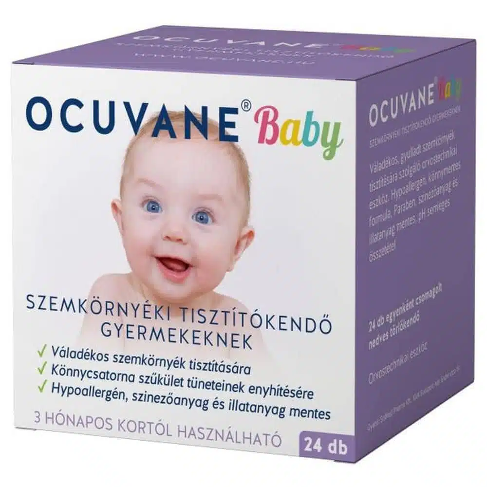 Ocuvane Baby szemkörnyéki tisztító kendő - 24db Ocuvane Baby szemkörnyéki tisztító kendő - 24db