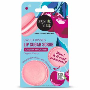 Organic Shop Cseresznyés macaron cukros ajakradír bio cseresznyével - 10ml
