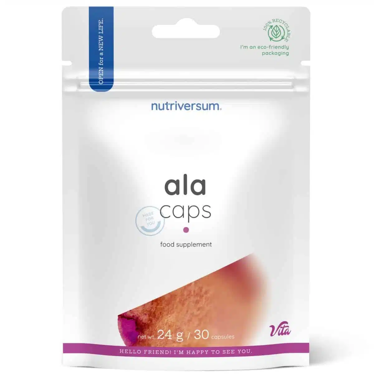 Nutriversum ALA - Alfa-liponsav kapszula - 30db Nutriversum ALA - Alfa-liponsav kapszula - 30db