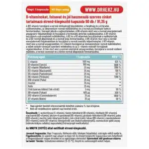 Dr. Herz B-Komplex Max+C-vitamin+Inozitol+Szerves Cink XL kapszula - 90db - Image 2 Dr. Herz B-Komplex Max+C-vitamin+Inozitol+Szerves Cink XL kapszula - 90db - Image 2
