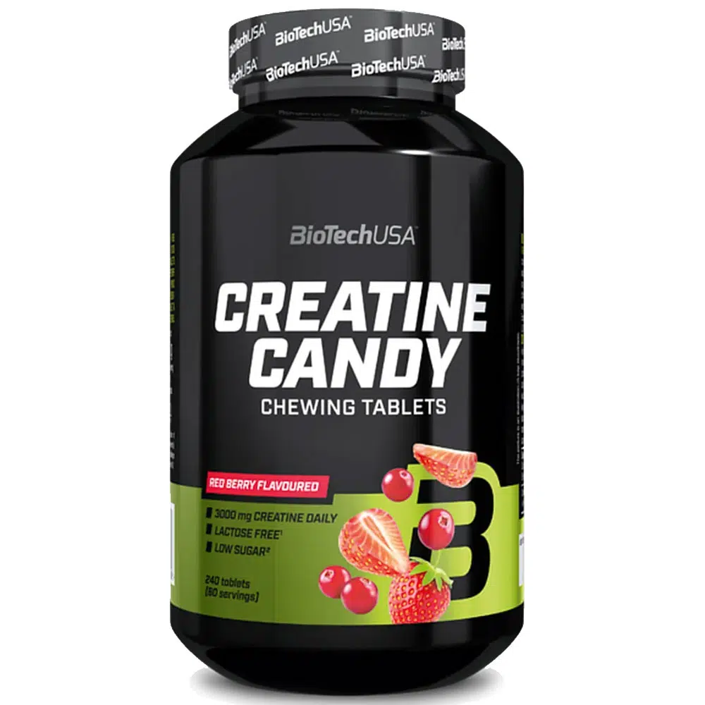 Biotech Creatine Candy Red Berry rágótabletta - 240db Biotech Creatine Candy Red Berry rágótabletta - 240db