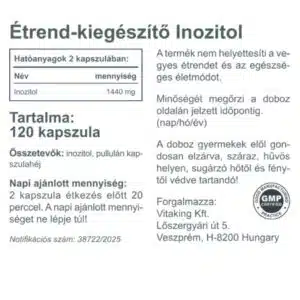 VitaKing Inozitol kapszula - 120db - Image 2 VitaKing Inozitol kapszula - 120db - Image 2