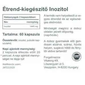 Vitaking Inozitol kapszula - 60db - Image 2 Vitaking Inozitol kapszula - 60db - Image 2