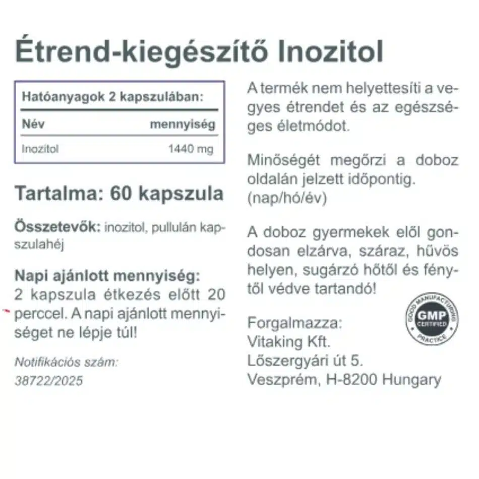 Vitaking Inozitol kapszula - 60db - Image 2 Vitaking Inozitol kapszula - 60db - Image 2