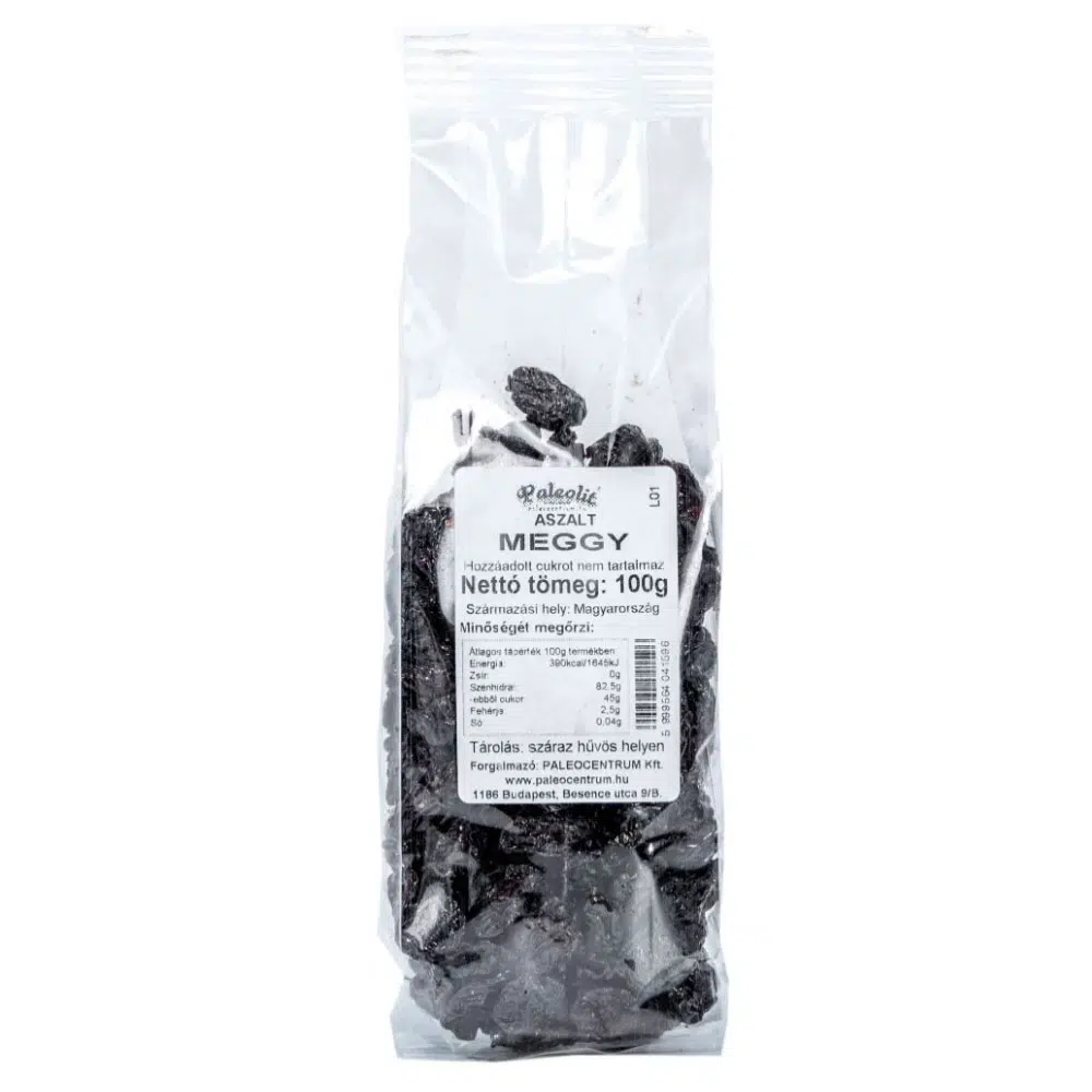 Paleolit Aszalt meggy cukormentes - 100g Paleolit Aszalt meggy cukormentes - 100g