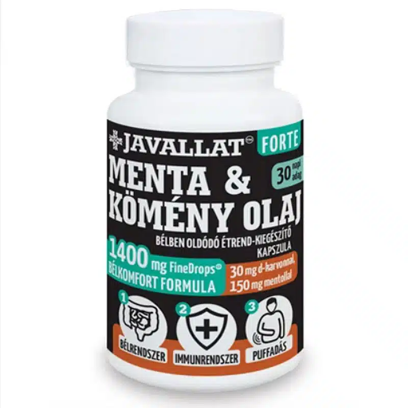 Javallat Forte Menta és Kömény olaj kapszula - 60db Javallat Forte Menta és Kömény olaj kapszula - 60db