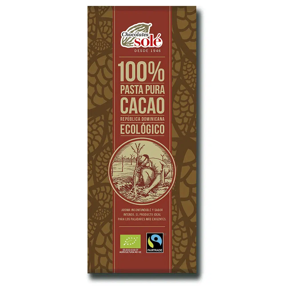 Chocolates Solé 100% Bio Étcsokoládé - 25g Chocolates Solé 100% Bio Étcsokoládé - 25g