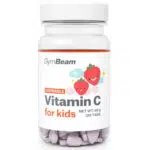 GymBeam C-vitamin eper ízű rágótabletta gyerekeknek - 120db