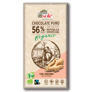 Chocolates Solé 56% Bio Gyömbéres Étcsokoládé - 100g