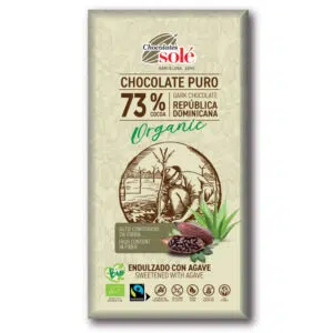 Chocolates Solé 73% Bio Cukormentes Étcsokoládé Agavéval ízesítve - 100g