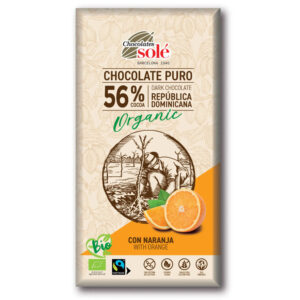 Chocolates Solé 56% Bio Narancsos Étcsokoládé - 100g