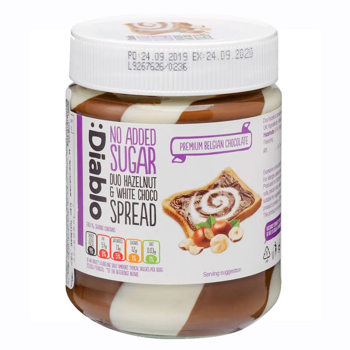 Diablo Mogyoró és Fehércsoki krém - 350g Diablo Mogyoró és Fehércsoki krém - 350g