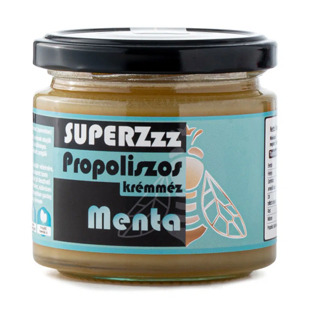 Mézzz SUPERZzz Propoliszos krémméz mentával - 250g Mézzz SUPERZzz Propoliszos krémméz mentával - 250g