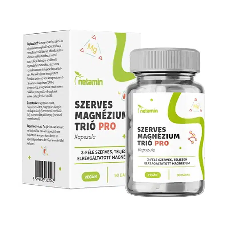 Netamin Szerves Magnézium Trió PRO kapszula - 90db Netamin Szerves Magnézium Trió PRO kapszula - 90db
